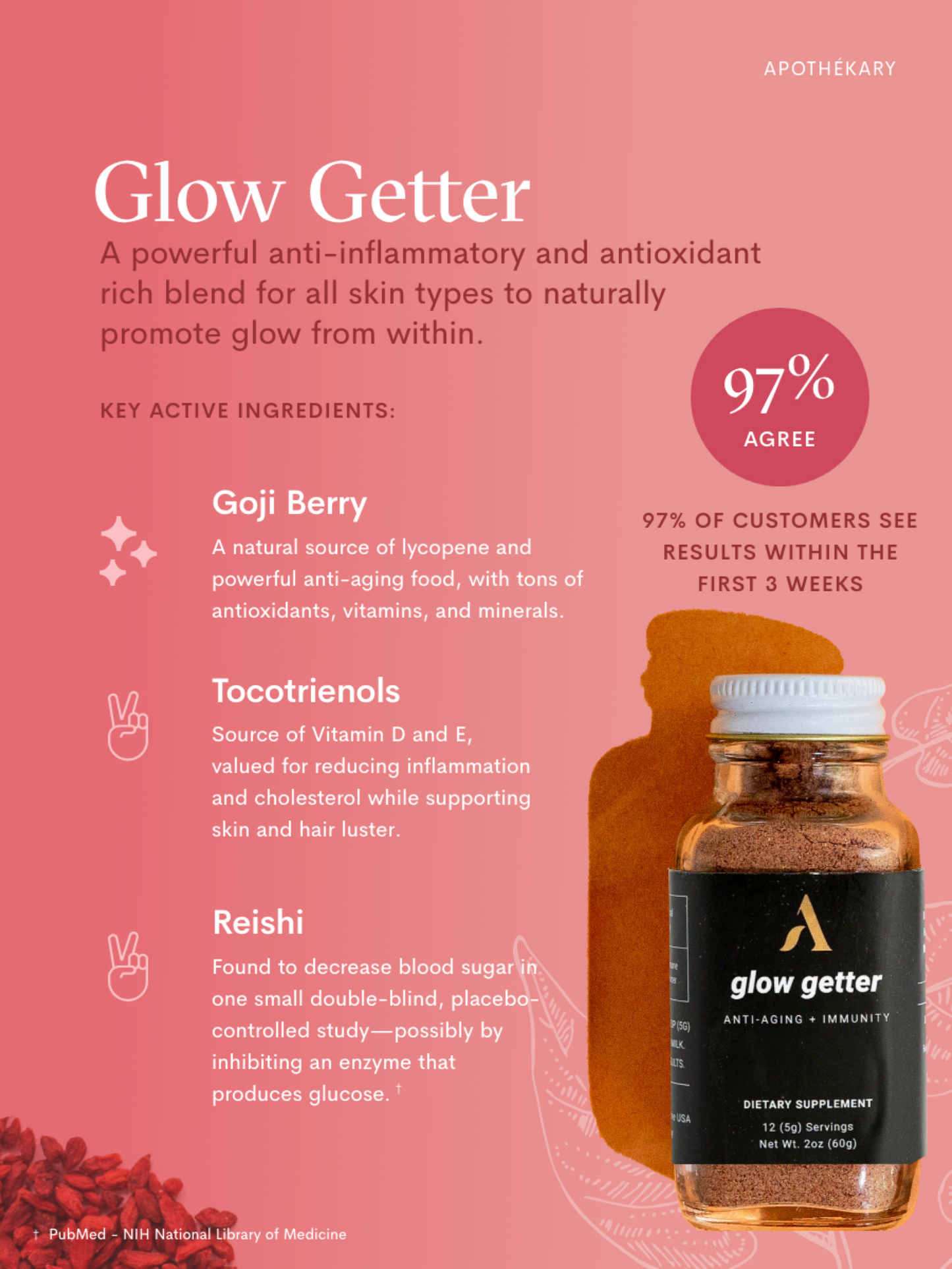 Apothekary Glow Getter, for natural glow + hormonal skin clearing